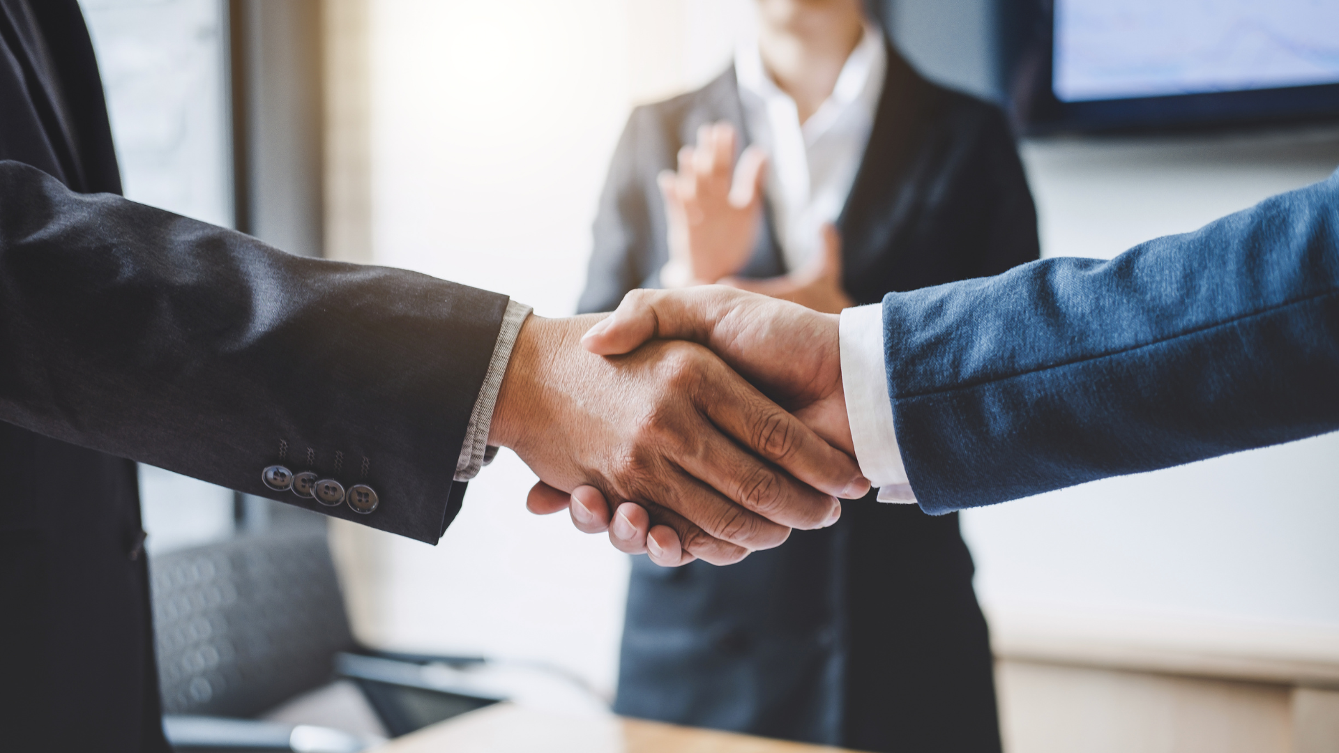 Business men shaking hands